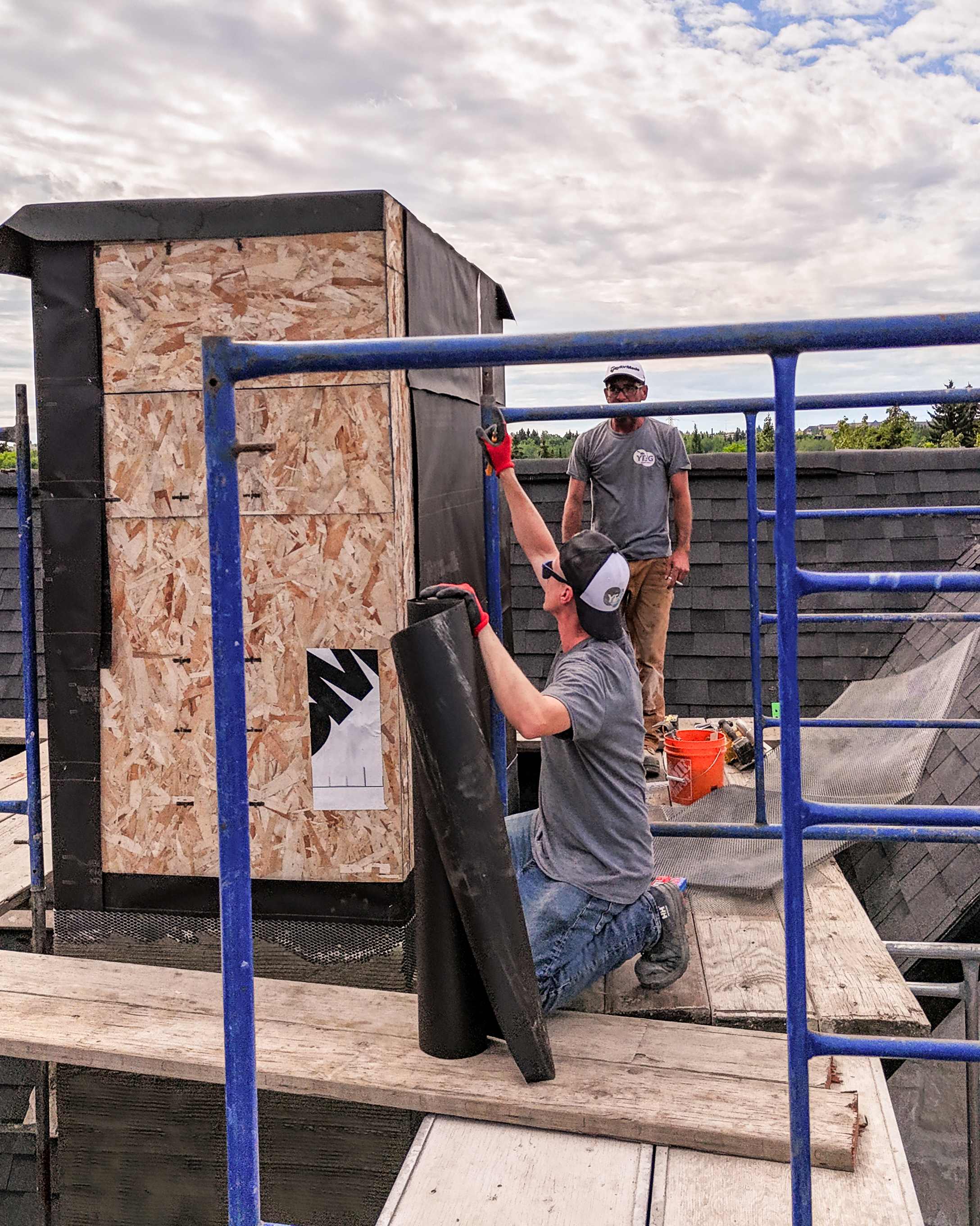 YEG Masonry — project in progress